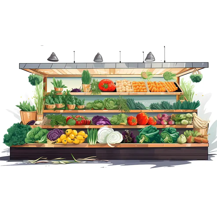 Fresh Vegetable Stand at the Market