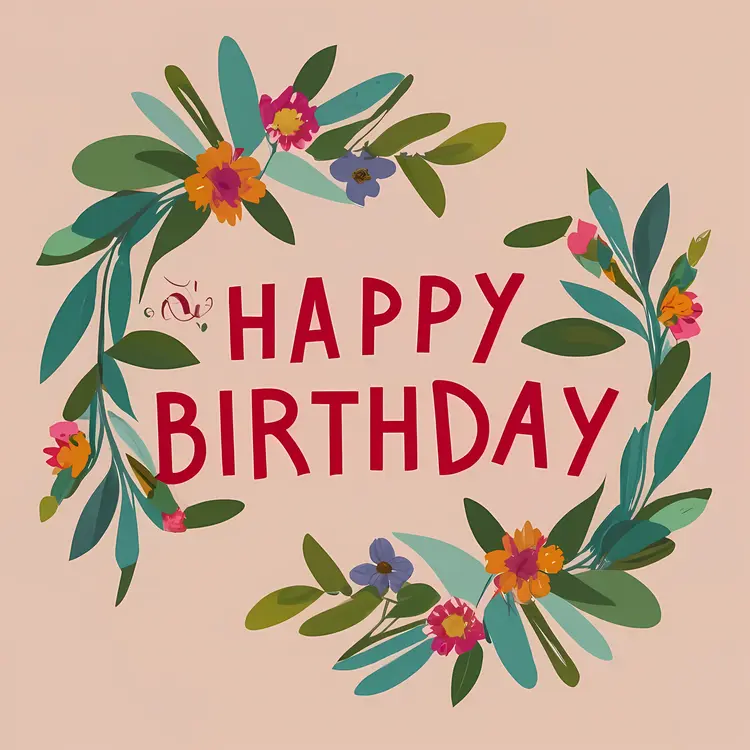 Happy Birthday Floral Design