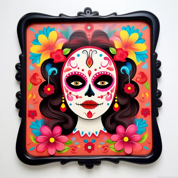 Colorful Sugar Skull Art for Day of the Dead Celebration
