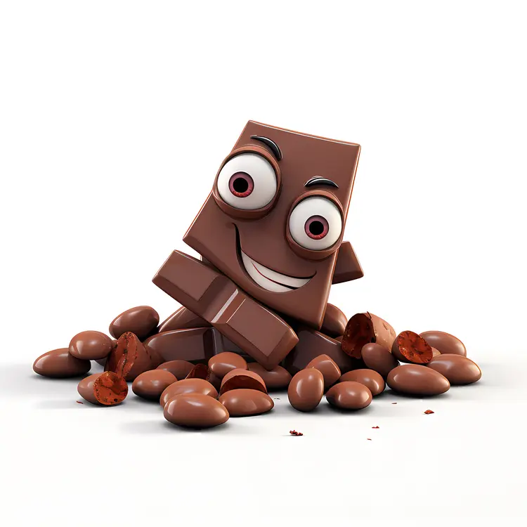Playful Chocolate Bar Character