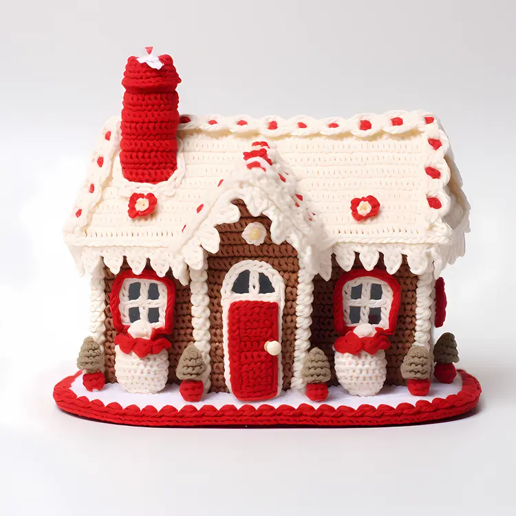 Red and White Gingerbread House