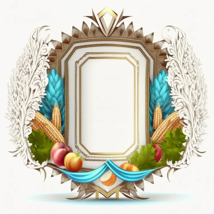 Ornamental Frame with Harvest Decorations