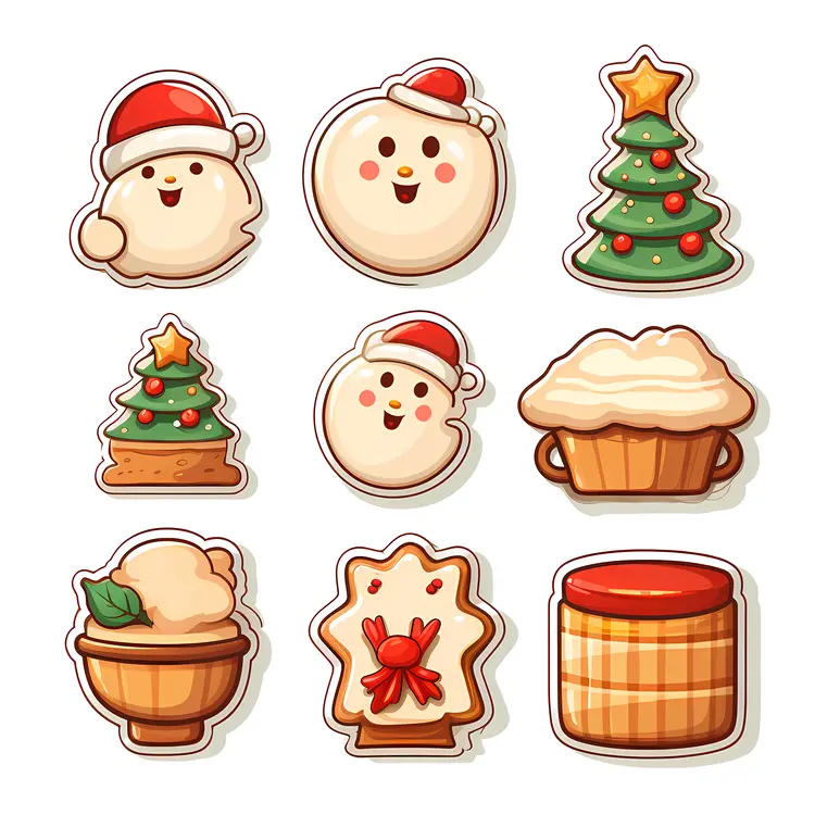 Cute Christmas Cookies in Various Shapes