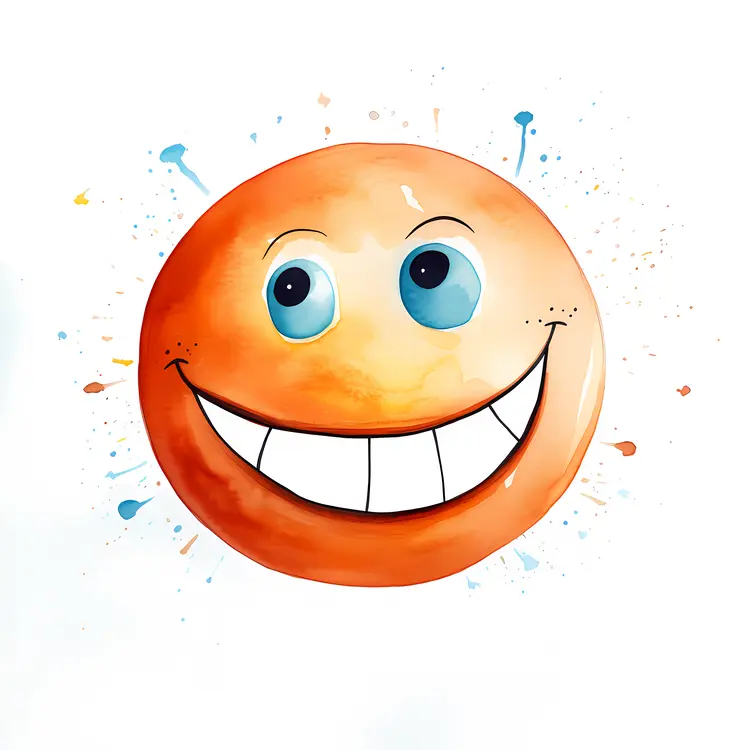 Happy Orange Cartoon