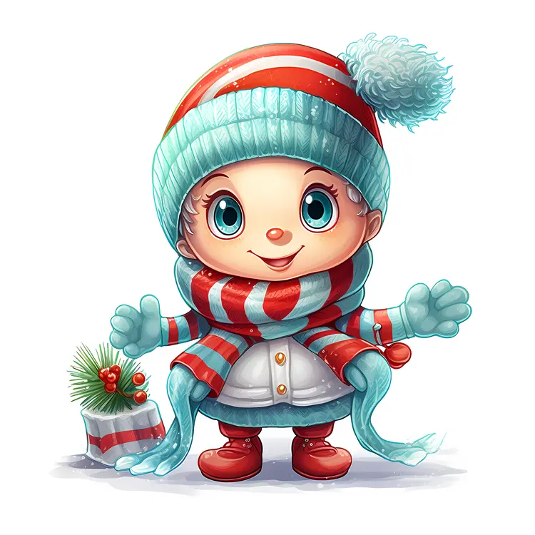 Cute Child in Winter Clothes