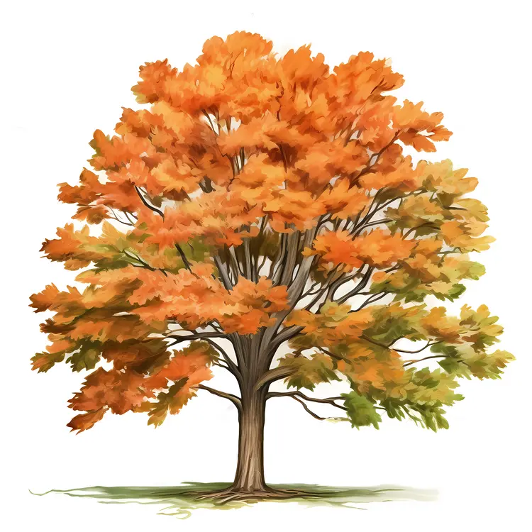 Orange Tree in Autumn