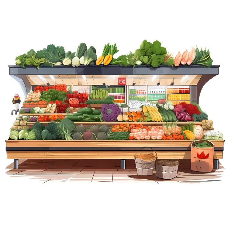 Fresh Produce at Market Stand
