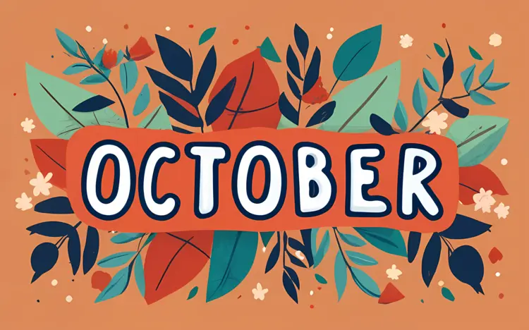 October with Autumn Leaves