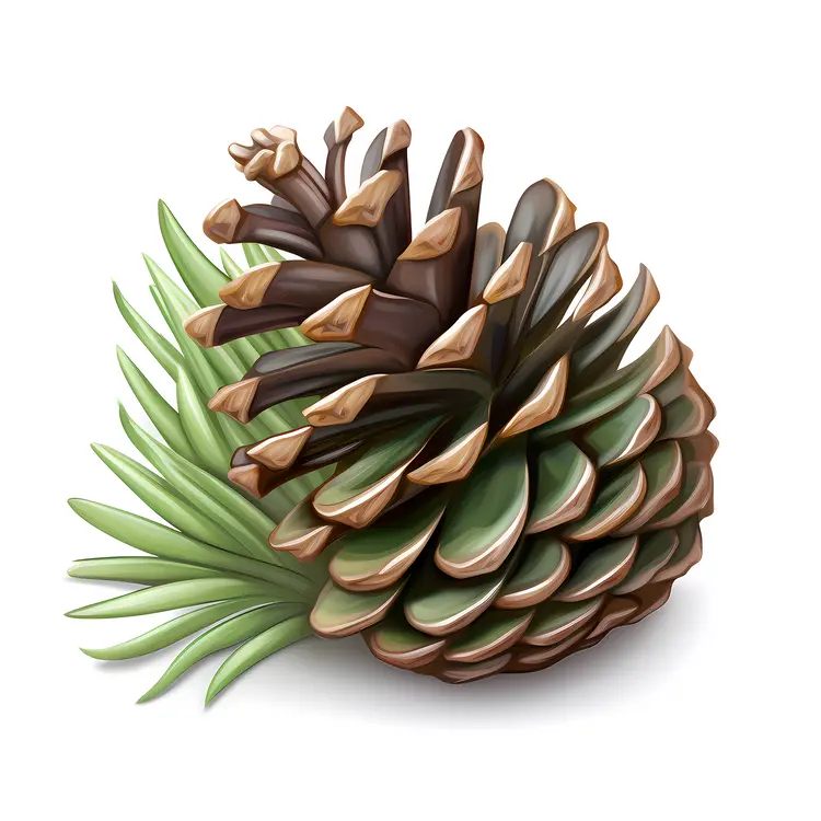 Pine Cone with Short Green Needles