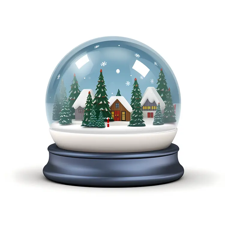 Beautiful Snow Globe with Winter Scene