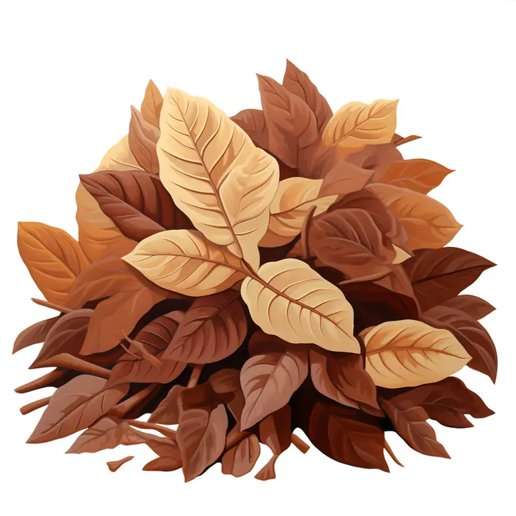 Pile of Brown Leaves for Autumn Season