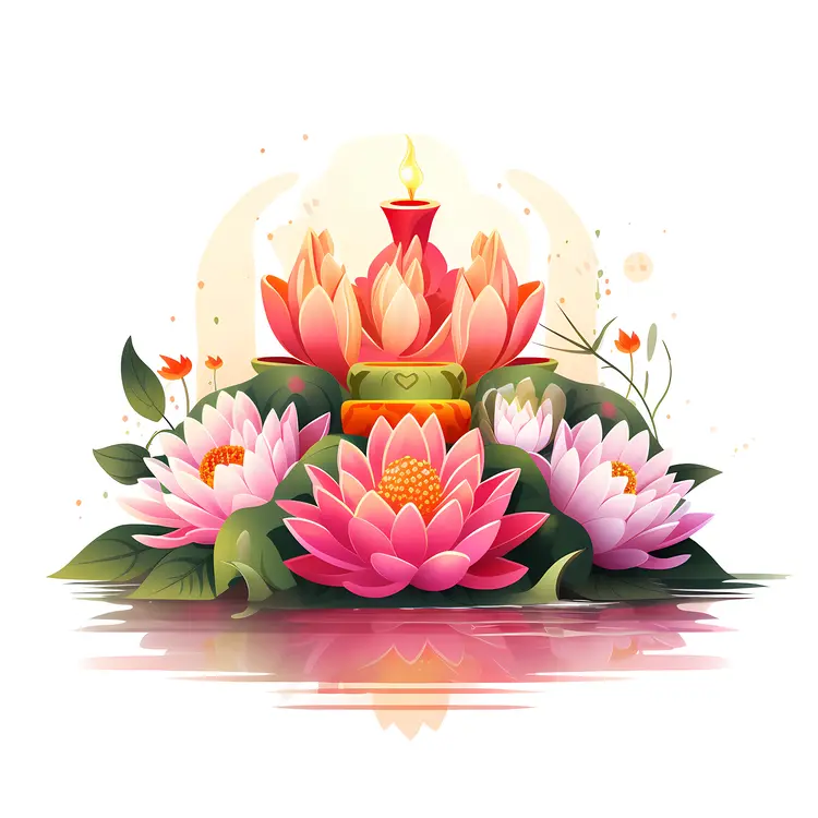 Beautiful Floating Lanterns for Loy Krathong