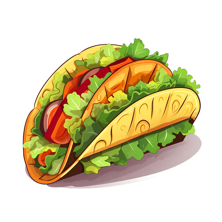 Delicious Taco with Fresh Ingredients