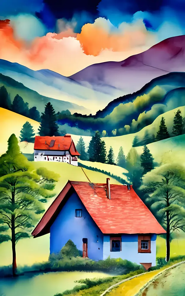 Small cute doodle house