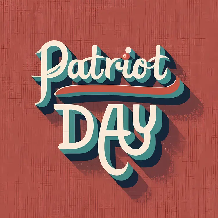 Patriot Day Text Design on Red Background