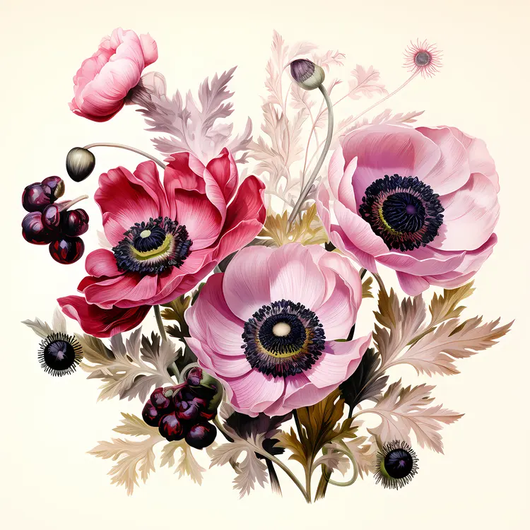 Pink Flowers Still Life