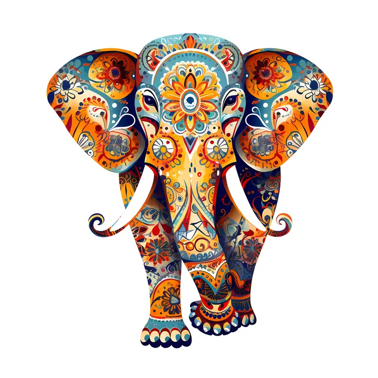 Colorful Elephant Illustration