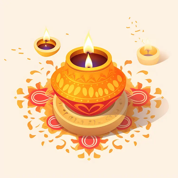 Decorative Diya for Diwali Festival