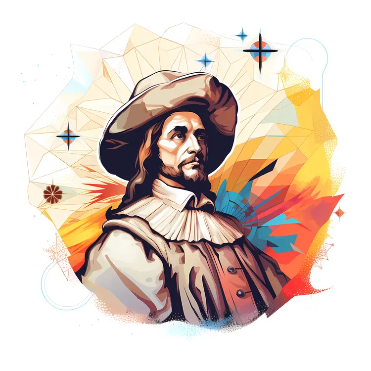 Historical Figure in Colonial Attire