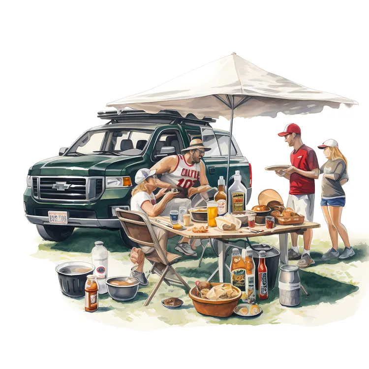 Tailgate Gathering with Family