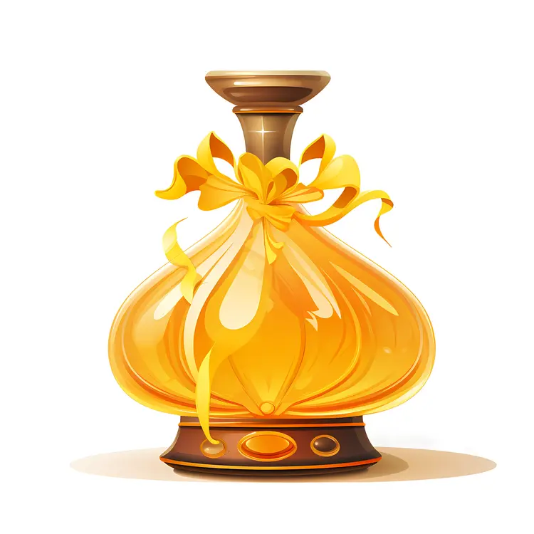 Elegant Perfume Bottle with Ribbon