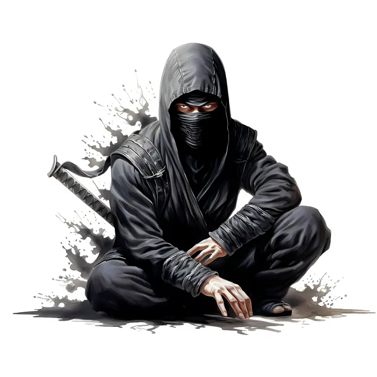 Ninja crouching