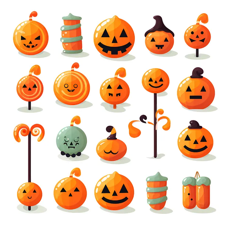 Cute Pumpkin Candies for Halloween