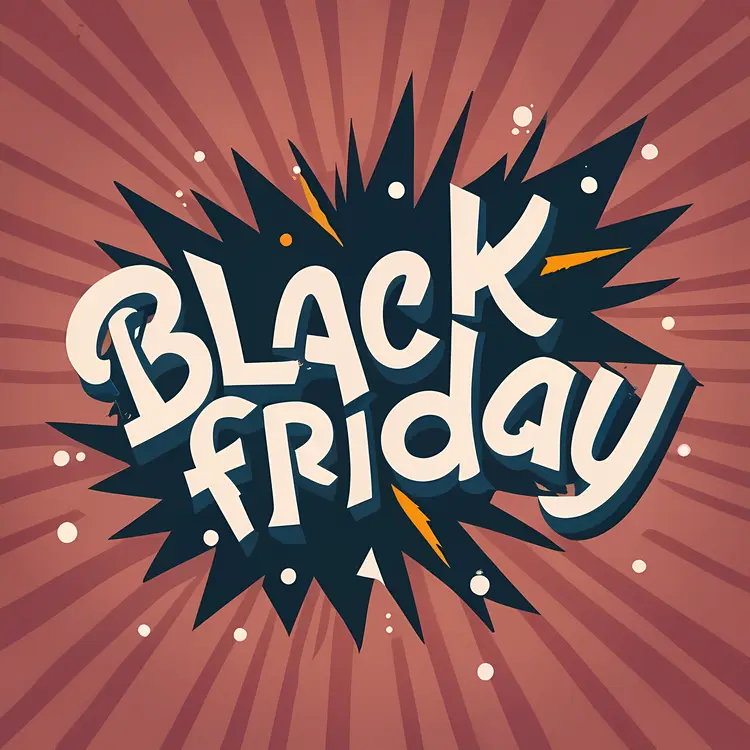 Black Friday Sale Banner with Explosive Design