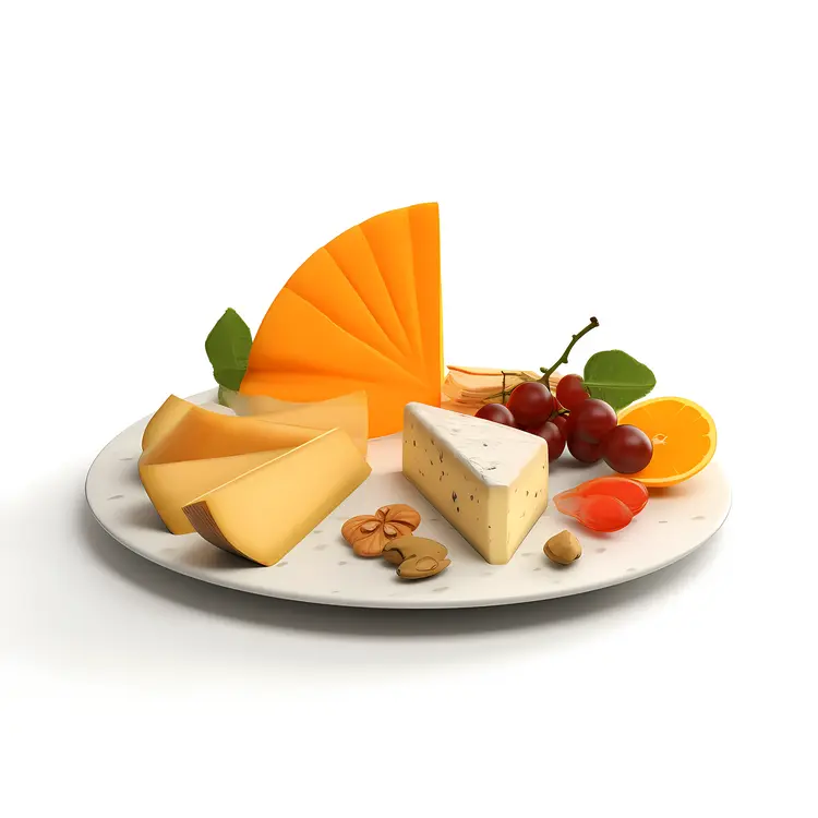 Cheese Platter with Grapes and Nuts