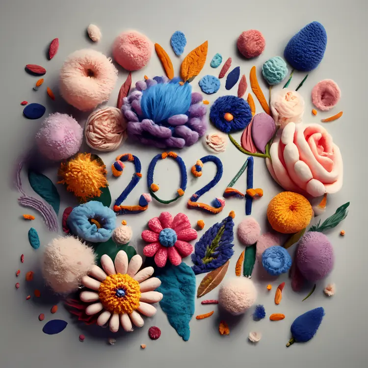 Floral 2024 New Year Greeting
