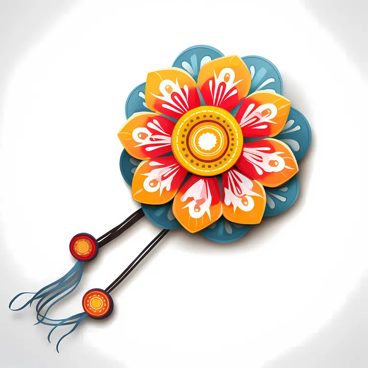 Colorful Flower Ornament for Festive Celebrations