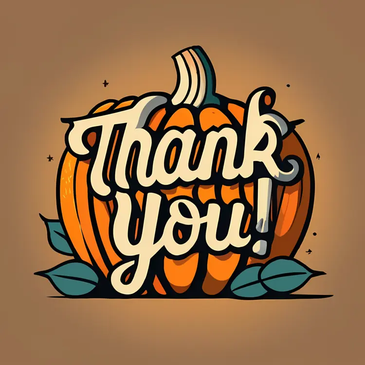 Thank You Pumpkin Illustration