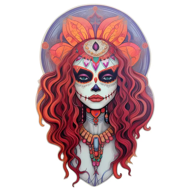 Colorful Sugar Skull Art for Day of the Dead