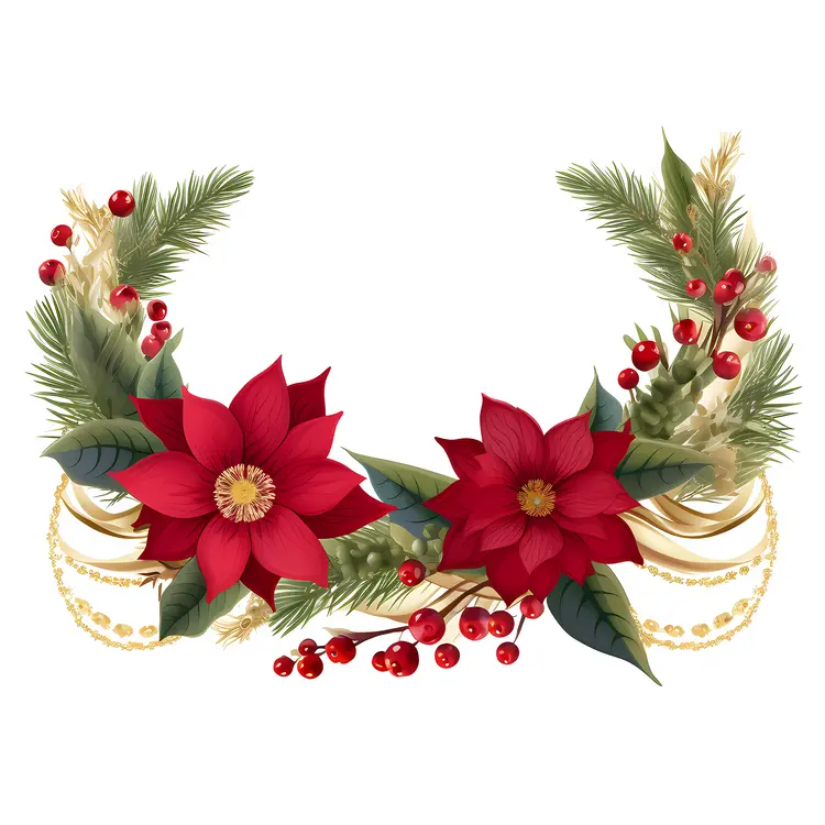 Beautiful Poinsettia Wreath for Christmas Decor