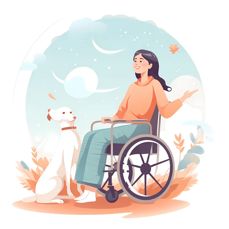 Person in Wheelchair with Dog