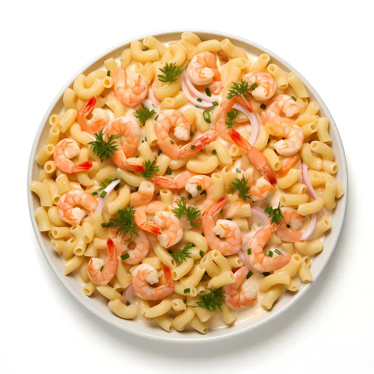 Shrimp Macaroni on a Plate