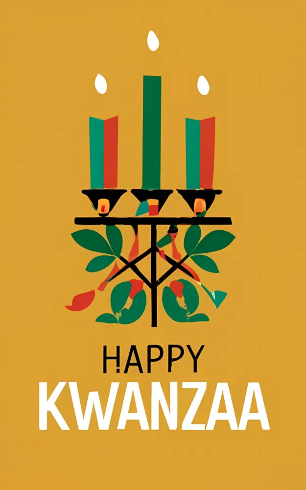 Kwanzaa Celebration Poster with Kinara