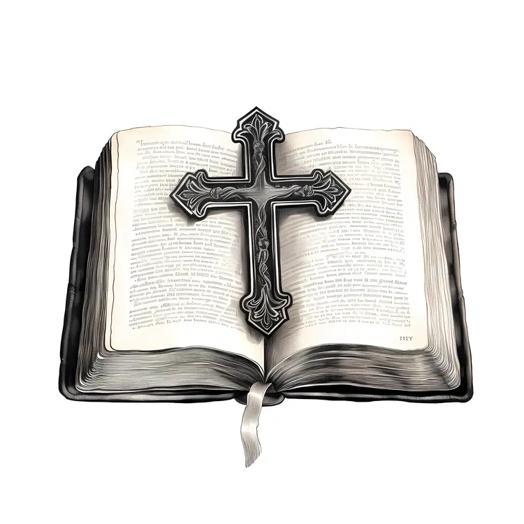 Cross on Open Bible
