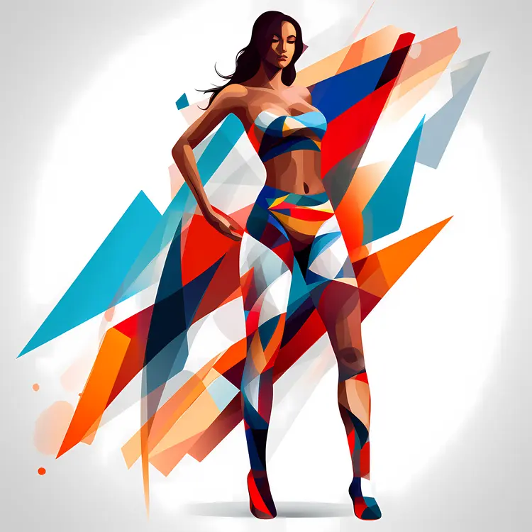 Colorful Geometric Woman