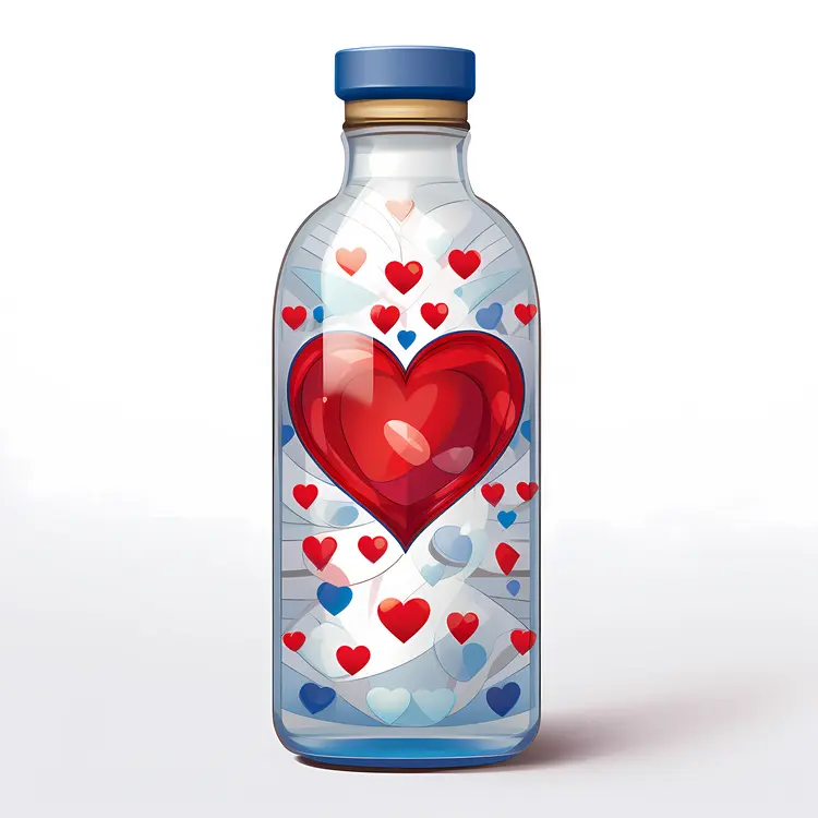 Decorative Bottle with Heart for Valentine's Day