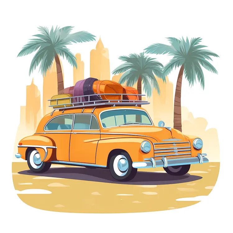 Vintage Car on a Summer Vacation