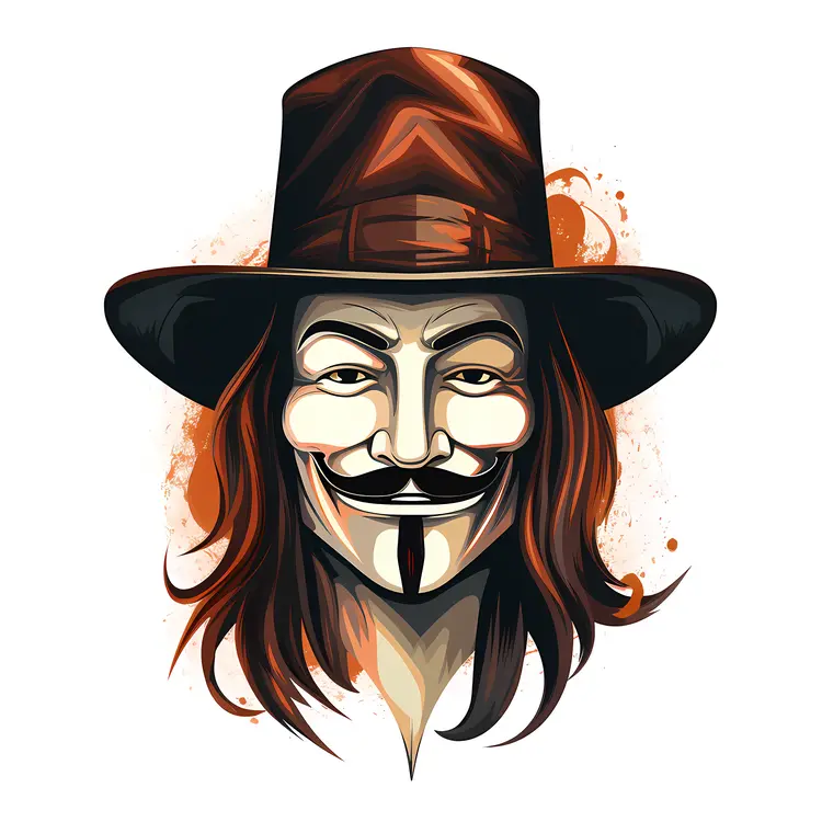 Guy Fawkes Mask Illustration