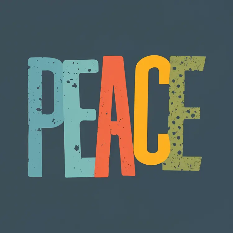 Colorful Peace Typography