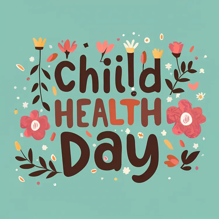 Child Health Day Celebration with Floral Design