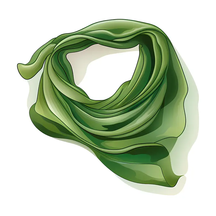 Green Scarf Illustration