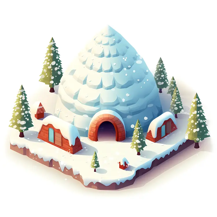 Igloo Village in Snow