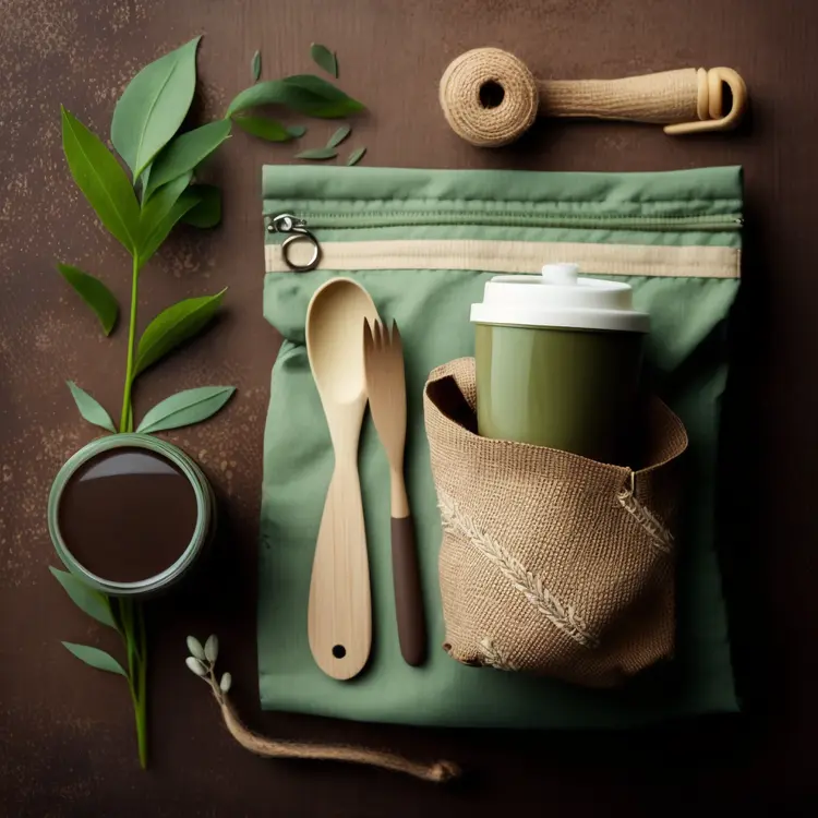 Eco-Friendly Reusable Coffee Cup and Utensils Set