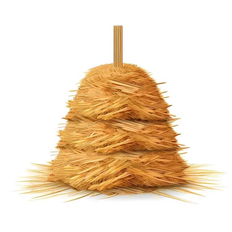Realistic Haystack Illustration for Agricultural Concept
