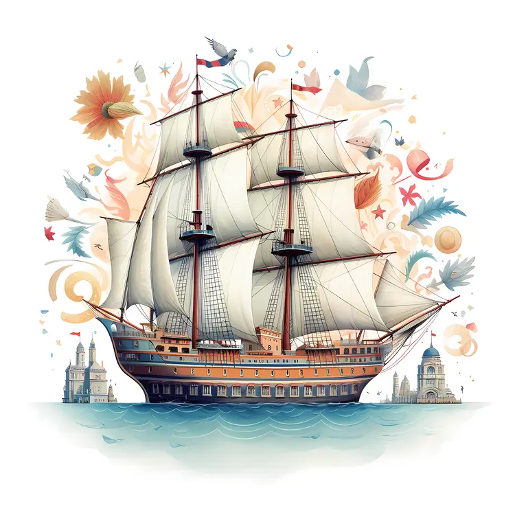 Sailing Ship on the Ocean