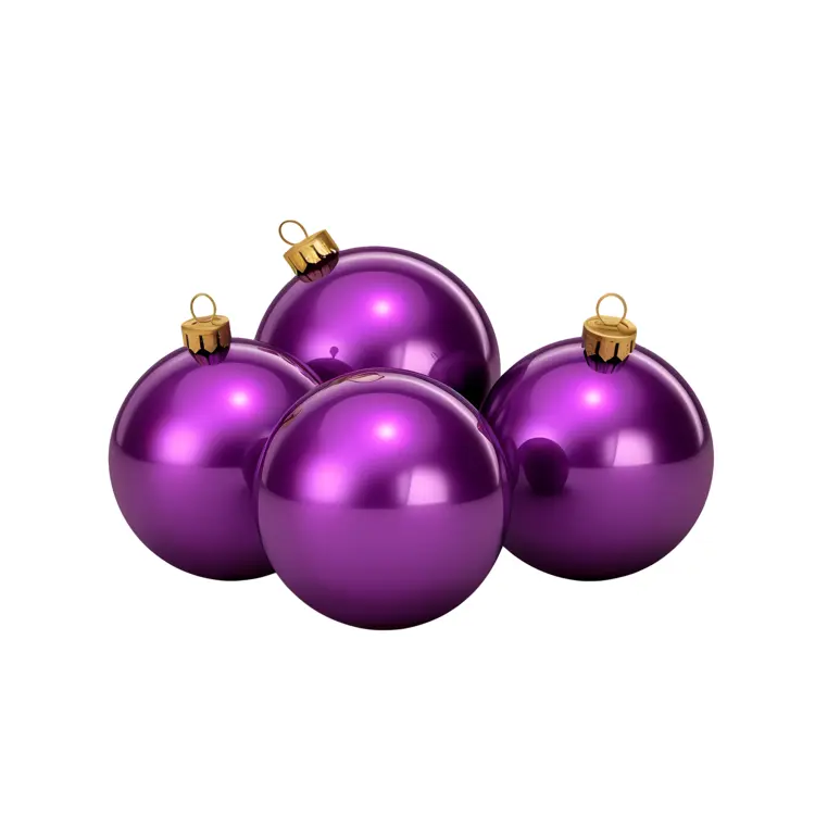 Shiny Purple Christmas Balls